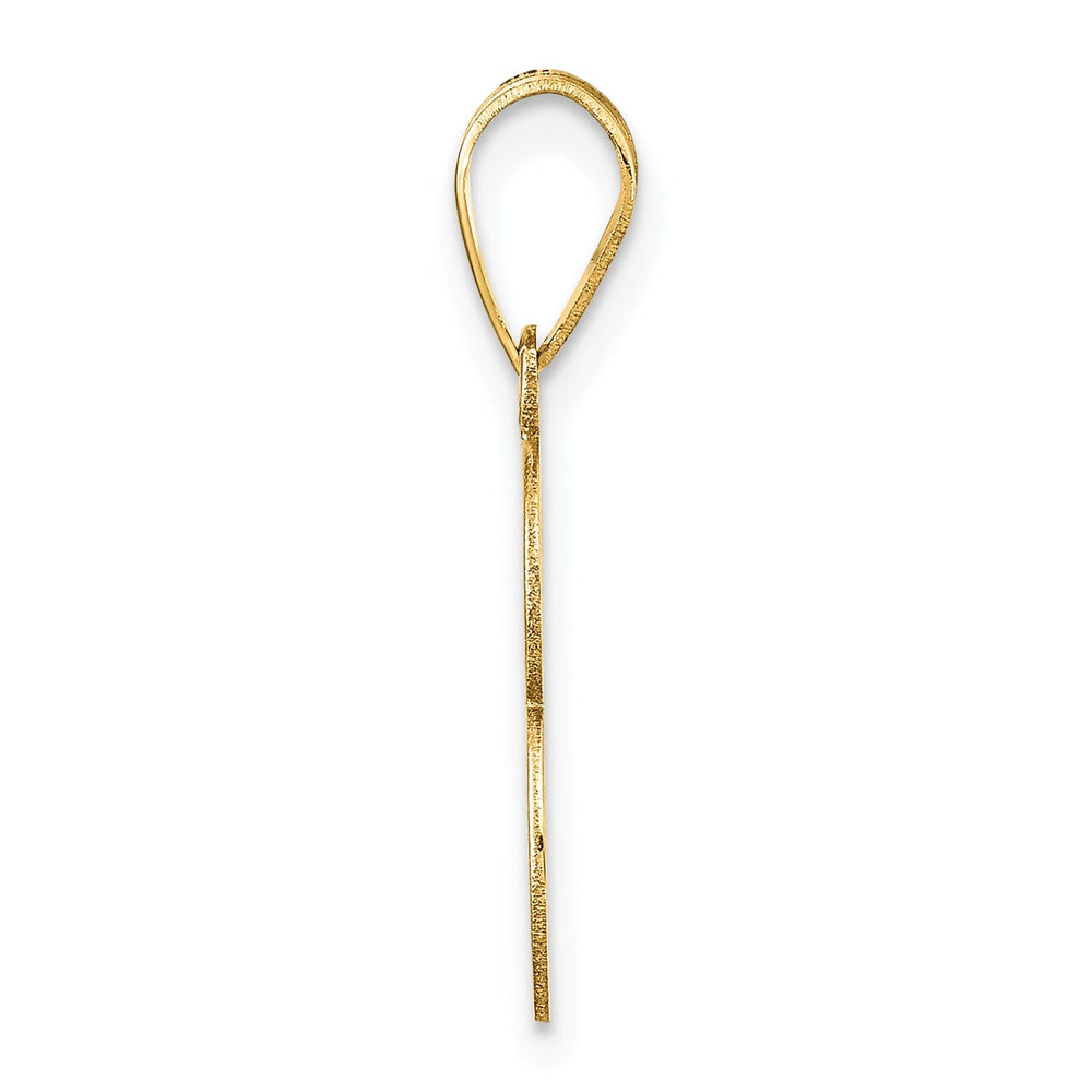 14k Yellow Gold Polished Finish Number 3 Charm Pendant