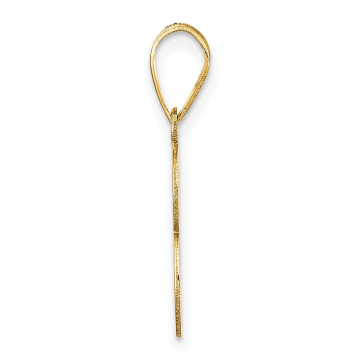 14k Yellow Gold Polished Finish Number 3 Charm Pendant