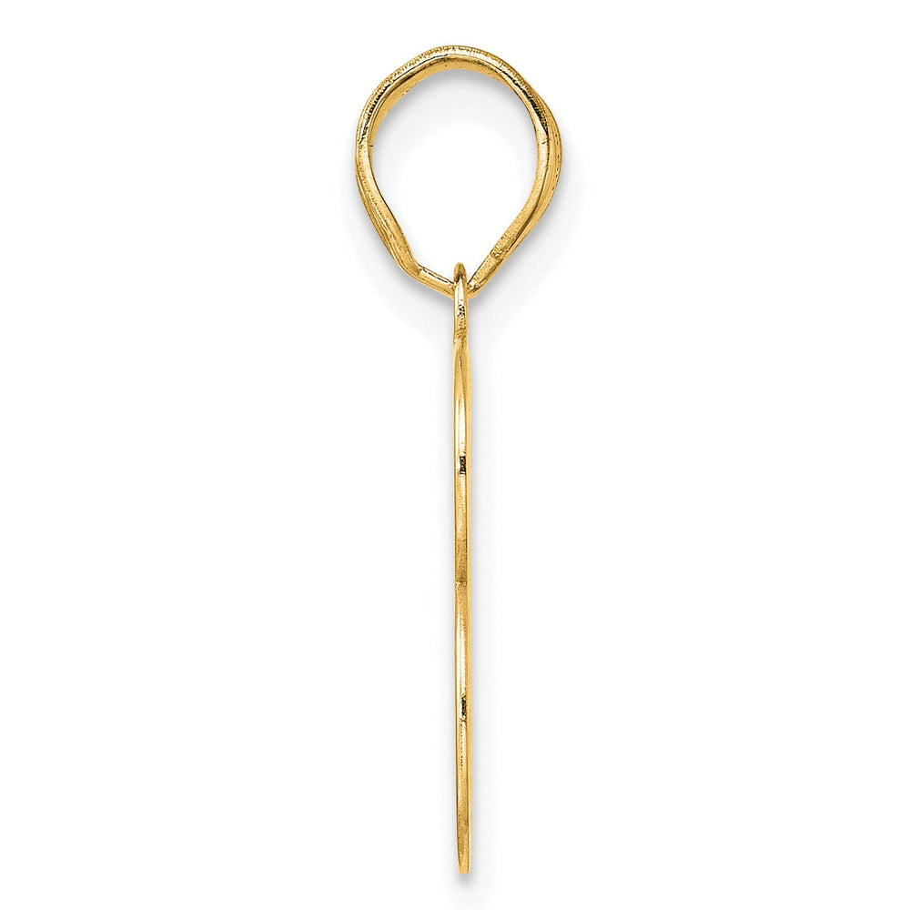 14k Yellow Gold Polished Finish Number 13 Charm Pendant