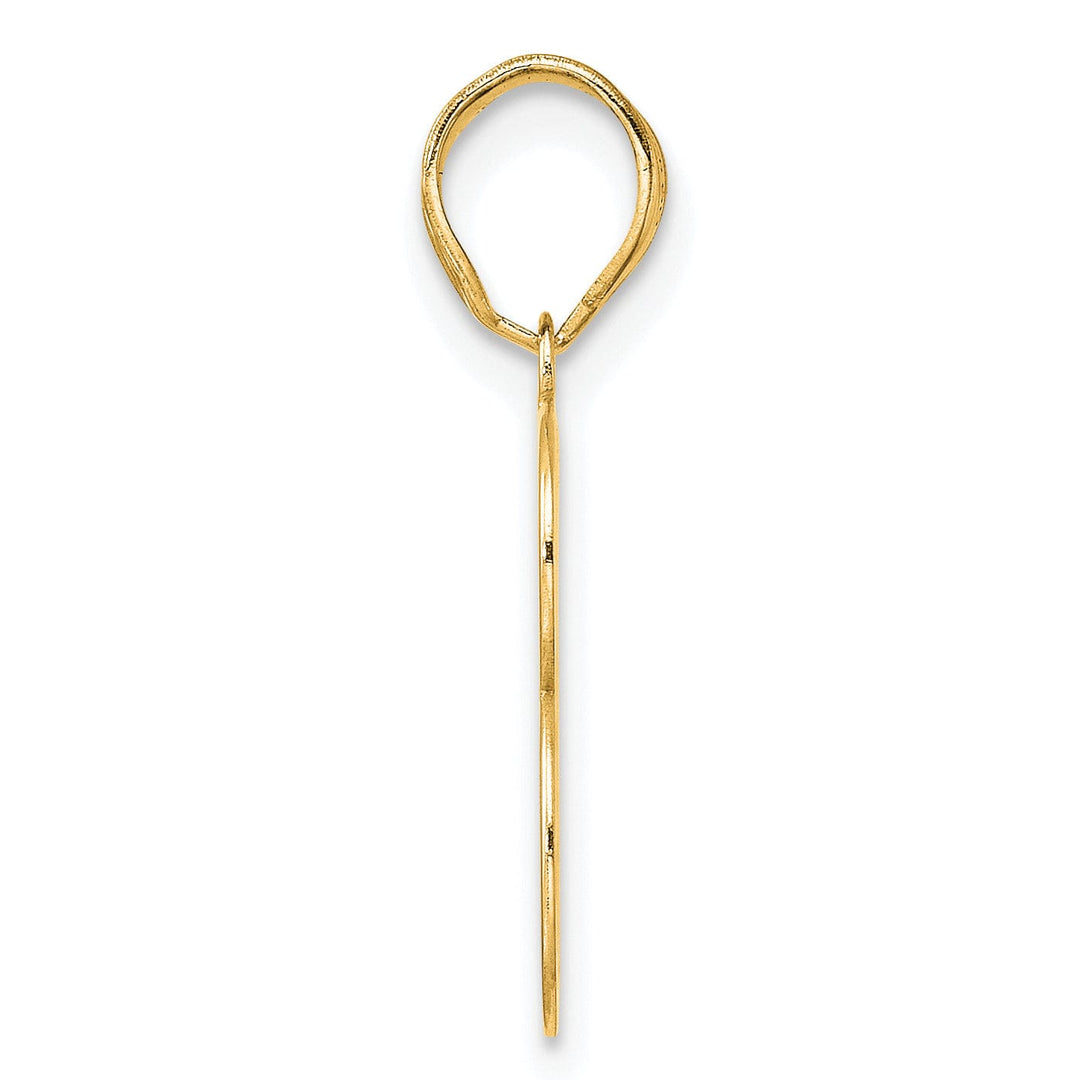 14k Yellow Gold Polished Finish Number 13 Charm Pendant