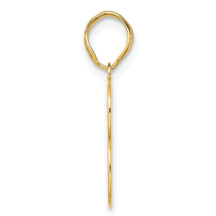 14k Yellow Gold Polished Finish Number 13 Charm Pendant