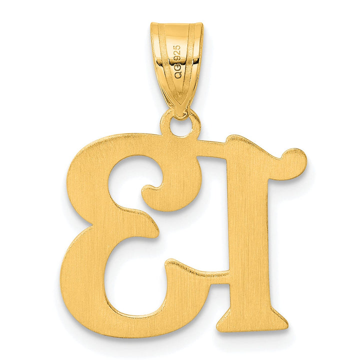 14k Yellow Gold Polished Finish Number 13 Charm Pendant