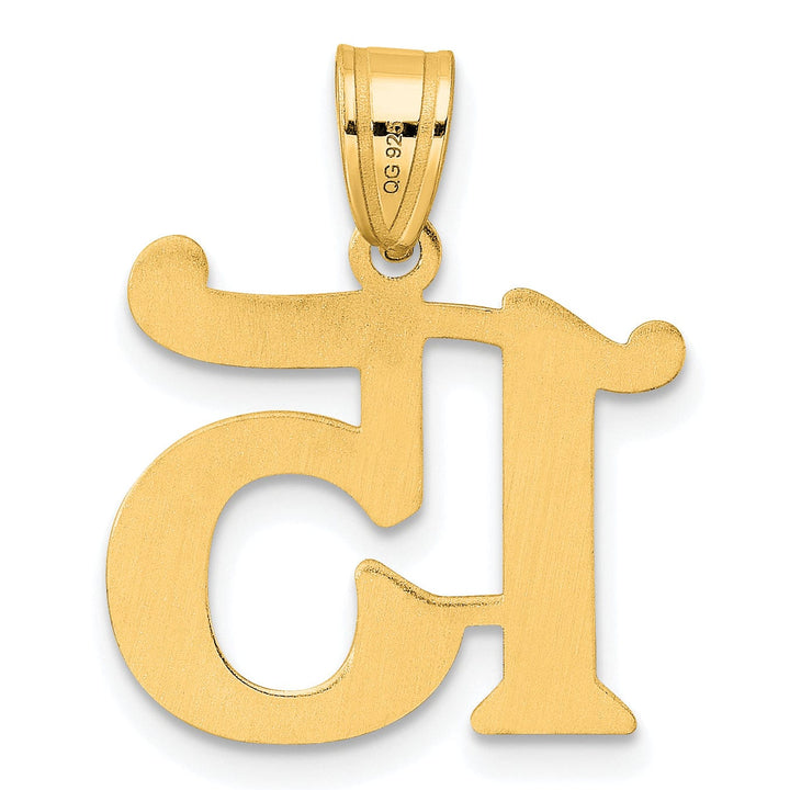 14k Yellow Gold Polished Finish Number 15 Charm Pendant