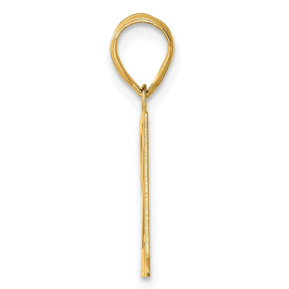 14k Yellow Gold Polished Finish Number 21 Charm Pendant