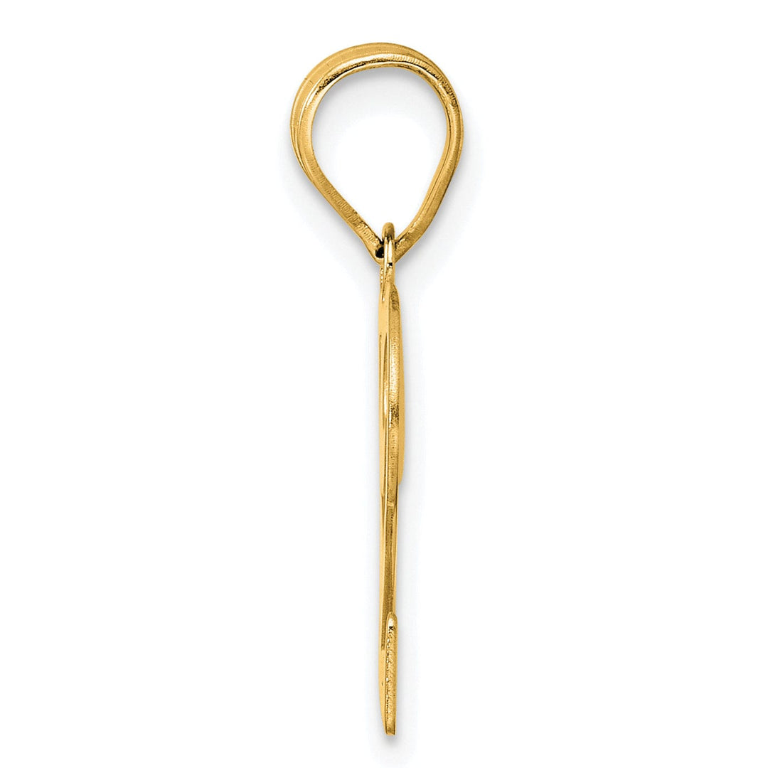 14k Yellow Gold Polished Finish Number 22 Charm Pendant