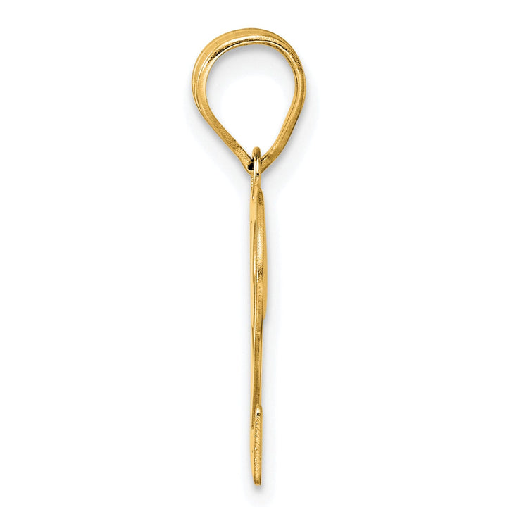 14k Yellow Gold Polished Finish Number 22 Charm Pendant