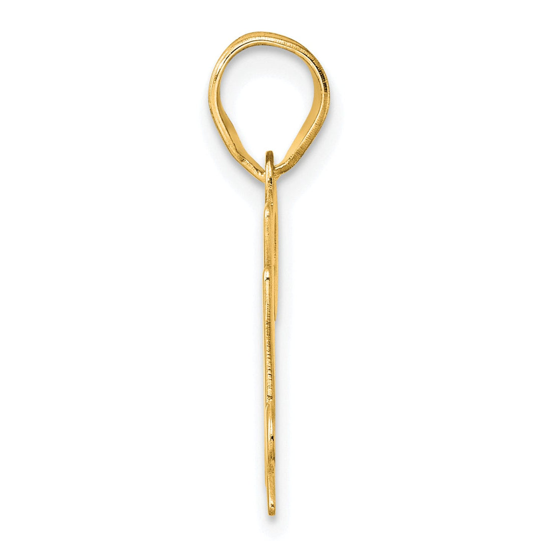 14k Yellow Gold Polished Finish Number 24 Charm Pendant