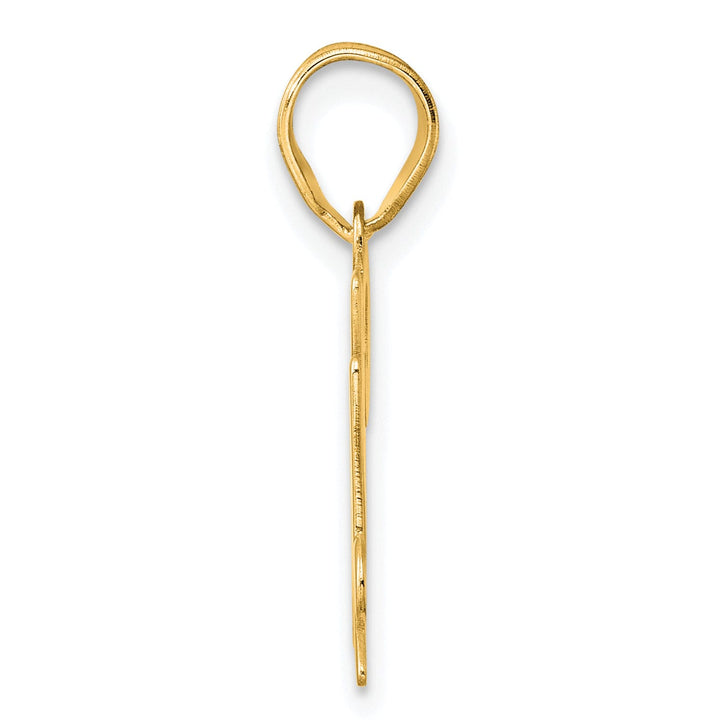 14k Yellow Gold Polished Finish Number 24 Charm Pendant