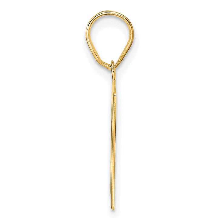 14k Yellow Gold Polished Finish Number 27 Charm Pendant
