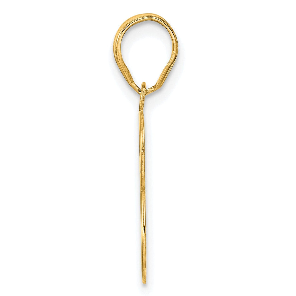14k Yellow Gold Polished Finish Number 33 Charm Pendant