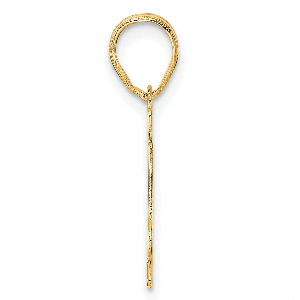 14k Yellow Gold Polished Finish Number 34 Charm Pendant