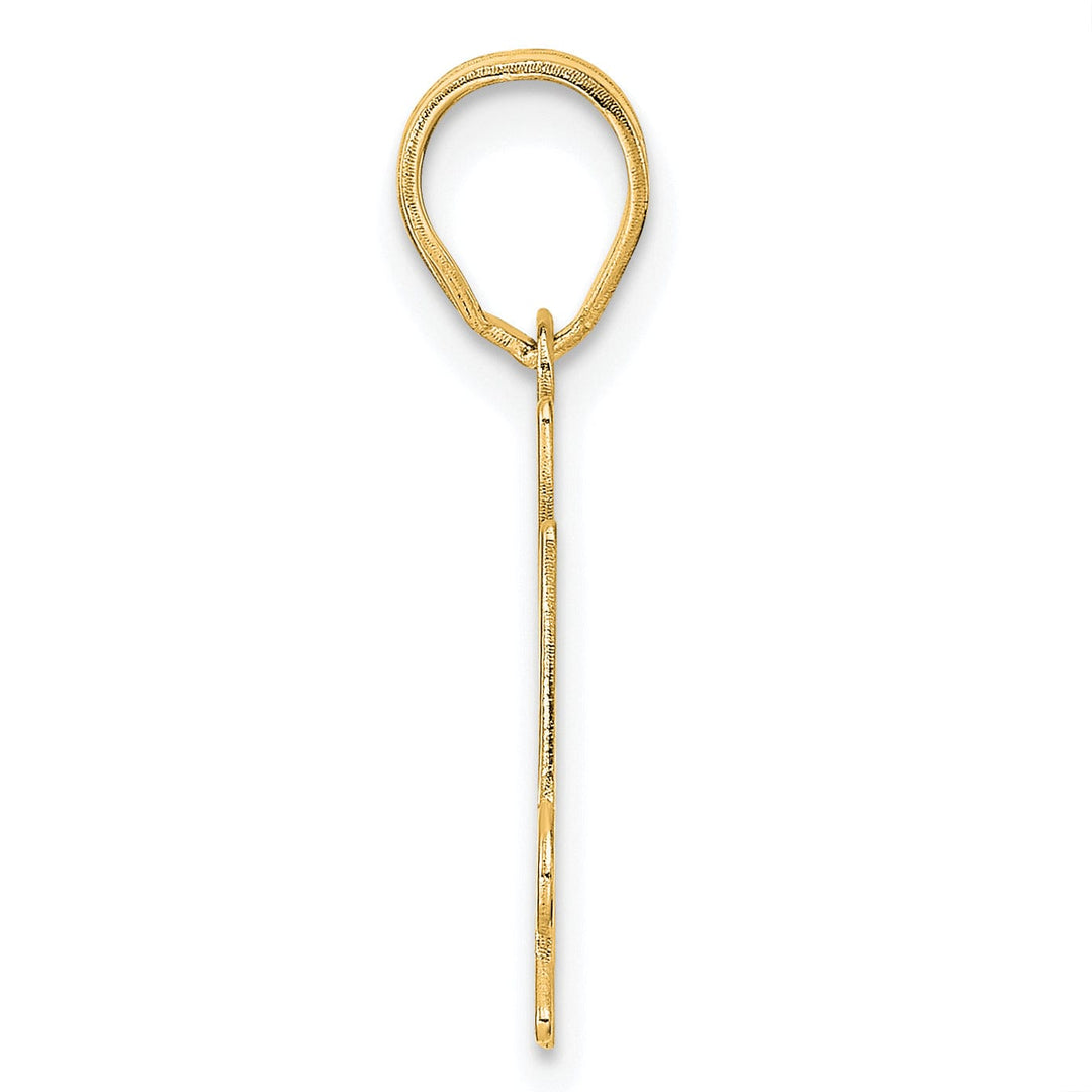 14k Yellow Gold Polished Finish Number 34 Charm Pendant