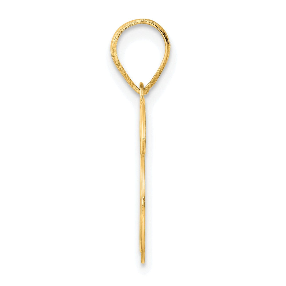 14k Yellow Gold Polished Finish Number 36 Charm Pendant