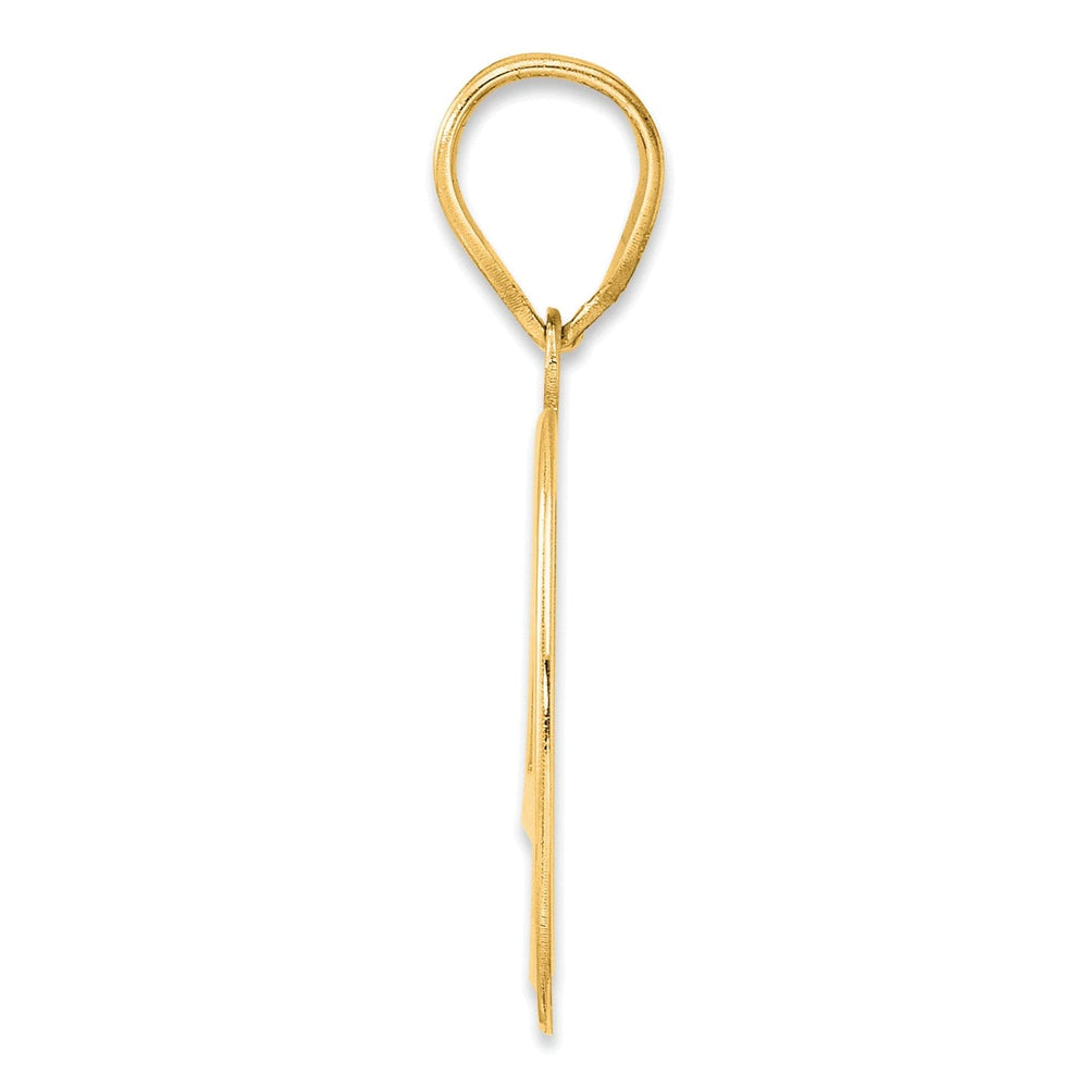 14k Yellow Gold Polished Finish Number 40 Charm Pendant
