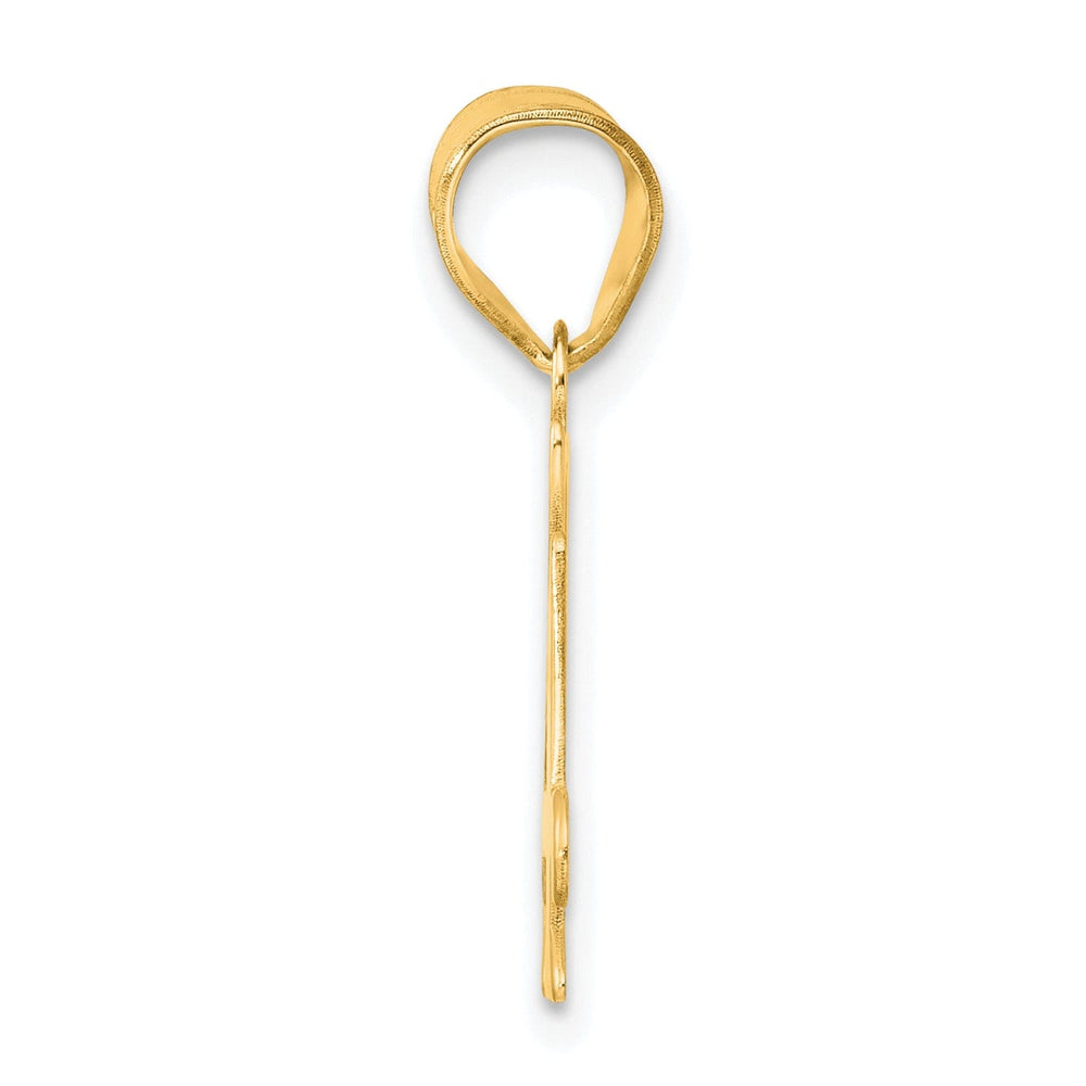 14k Yellow Gold Polished Finish Number 44 Charm Pendant