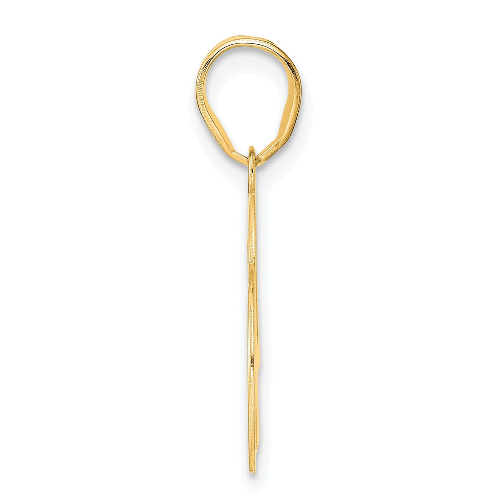 14k Yellow Gold Polished Finish Number 46 Charm Pendant