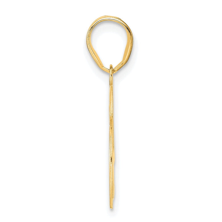 14k Yellow Gold Polished Finish Number 46 Charm Pendant