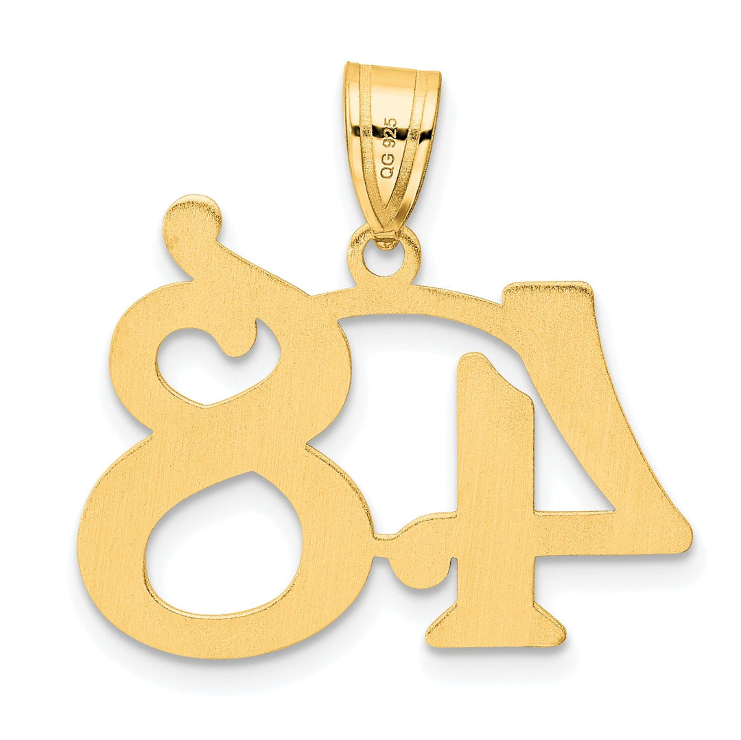 14k Yellow Gold Polished Finish Number 48 Charm Pendant