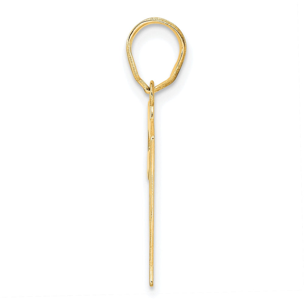 14k Yellow Gold Polished Finish Number 51 Charm Pendant