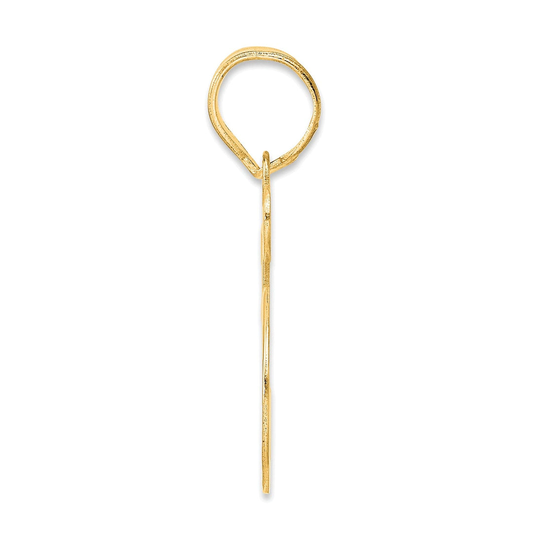14k Yellow Gold Polished Finish Number 55 Charm Pendant