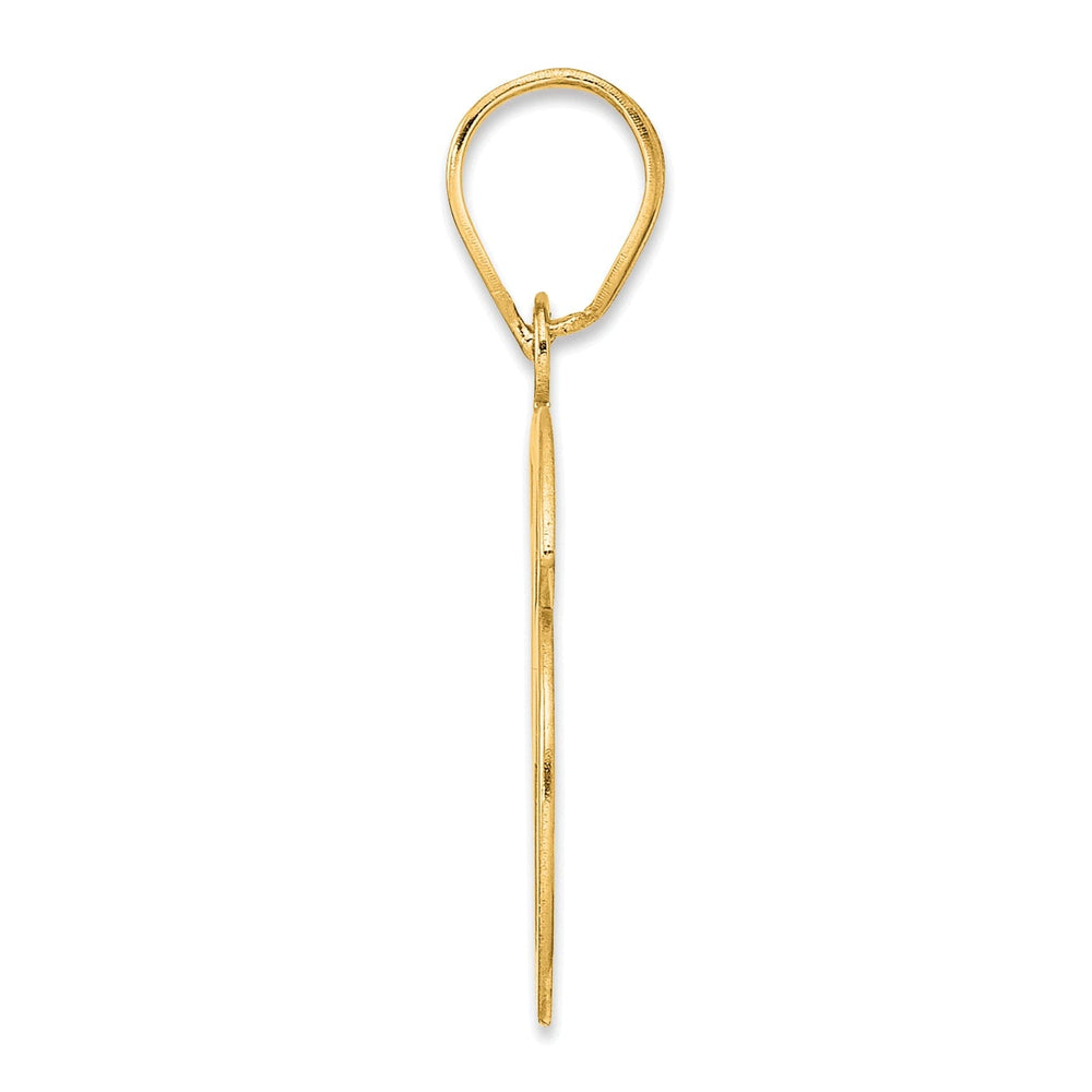14k Yellow Gold Polished Finish Number 56 Charm Pendant