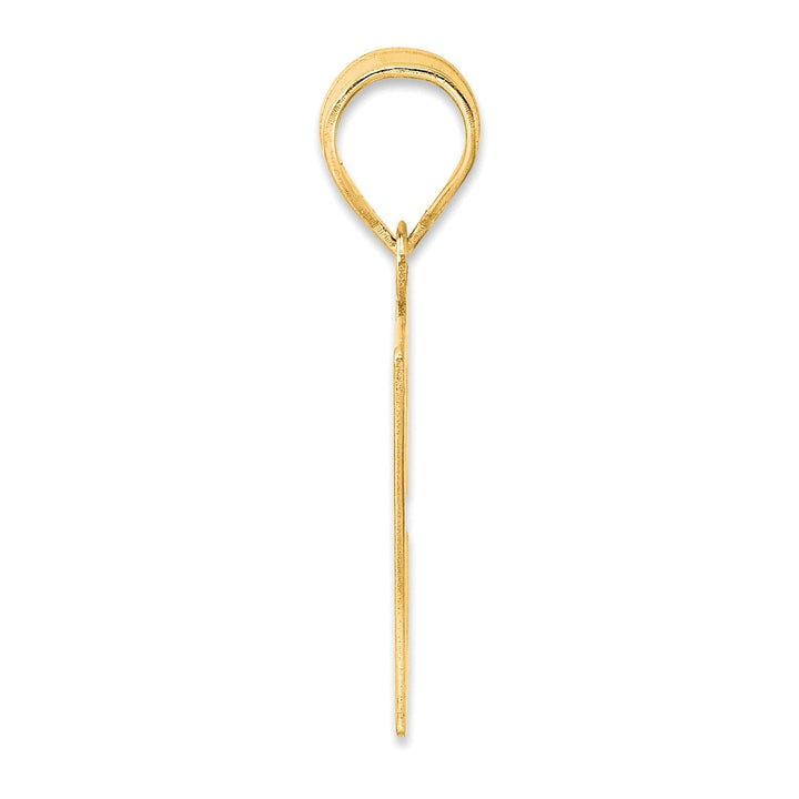 14k Yellow Gold Polished Finish Number 57 Charm Pendant
