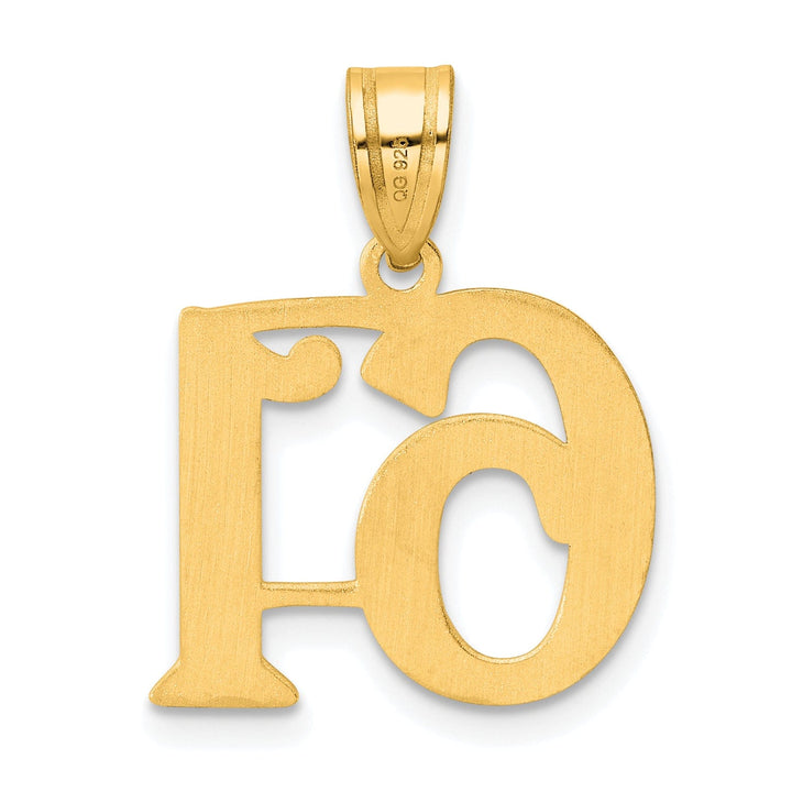 14k Yellow Gold Polished Finish Number 61 Charm Pendant