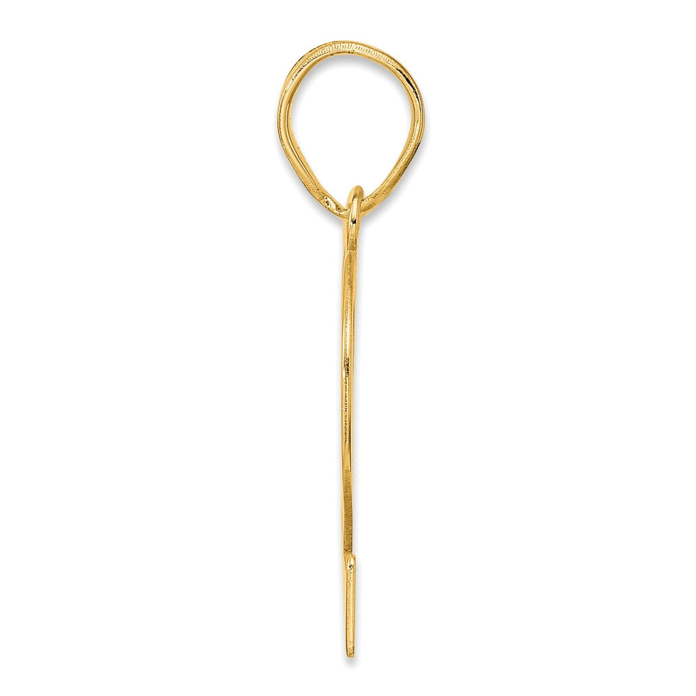 14k Yellow Gold Polished Finish Number 62 Charm Pendant
