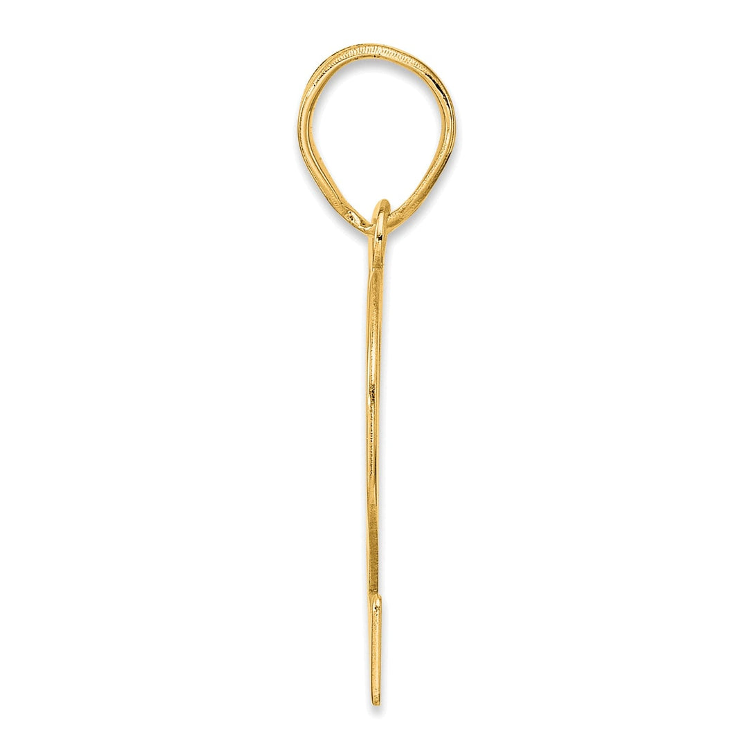 14k Yellow Gold Polished Finish Number 62 Charm Pendant