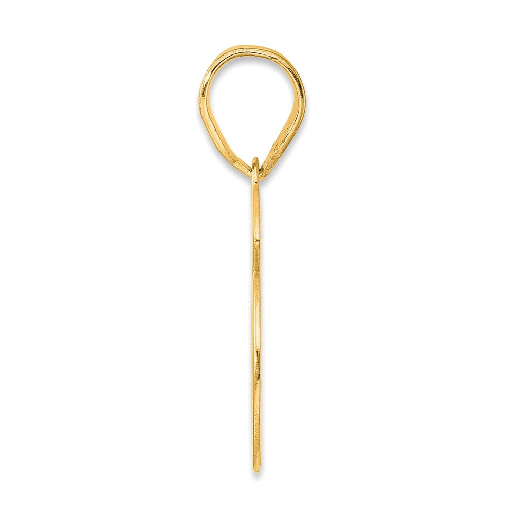 14k Yellow Gold Polished Finish Number 66 Charm Pendant
