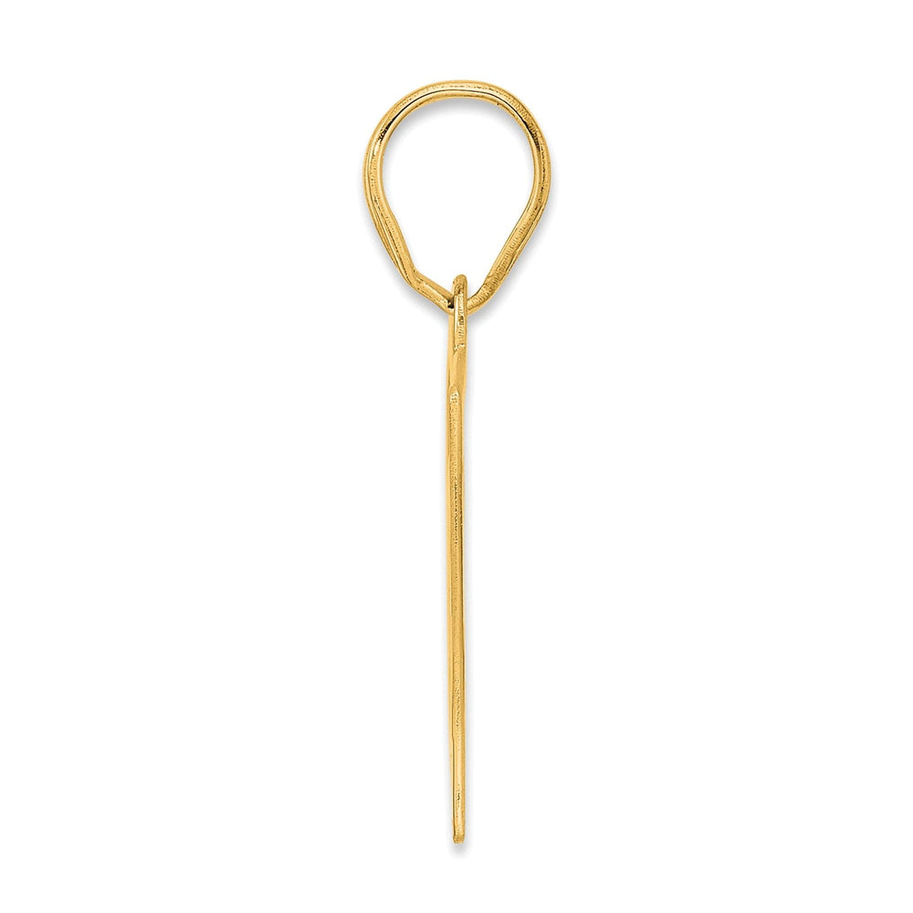 14k Yellow Gold Polished Finish Number 67 Charm Pendant