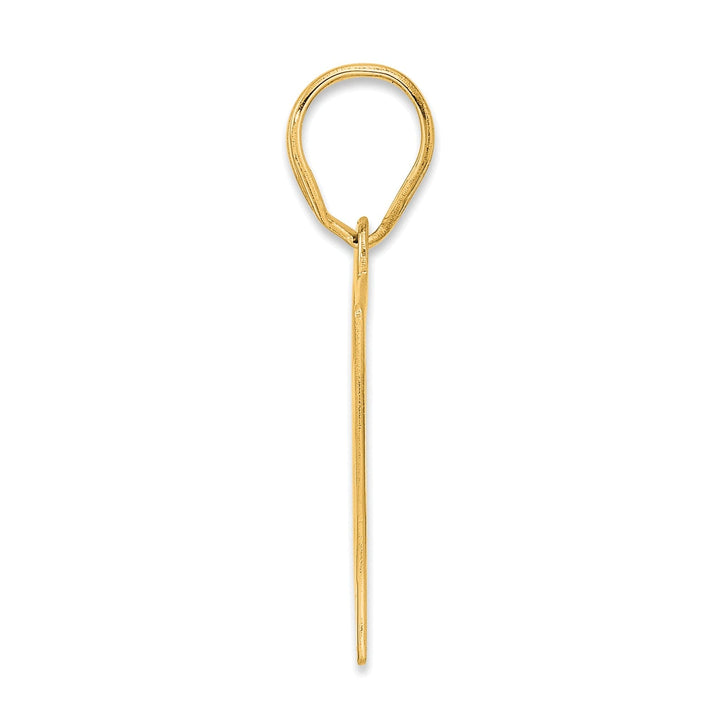 14k Yellow Gold Polished Finish Number 67 Charm Pendant
