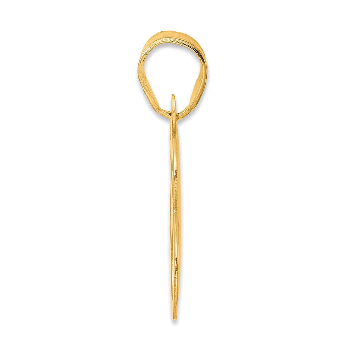 14k Yellow Gold Polished Finish Number 68 Charm Pendant