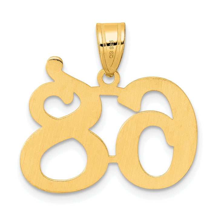 14k Yellow Gold Polished Finish Number 68 Charm Pendant