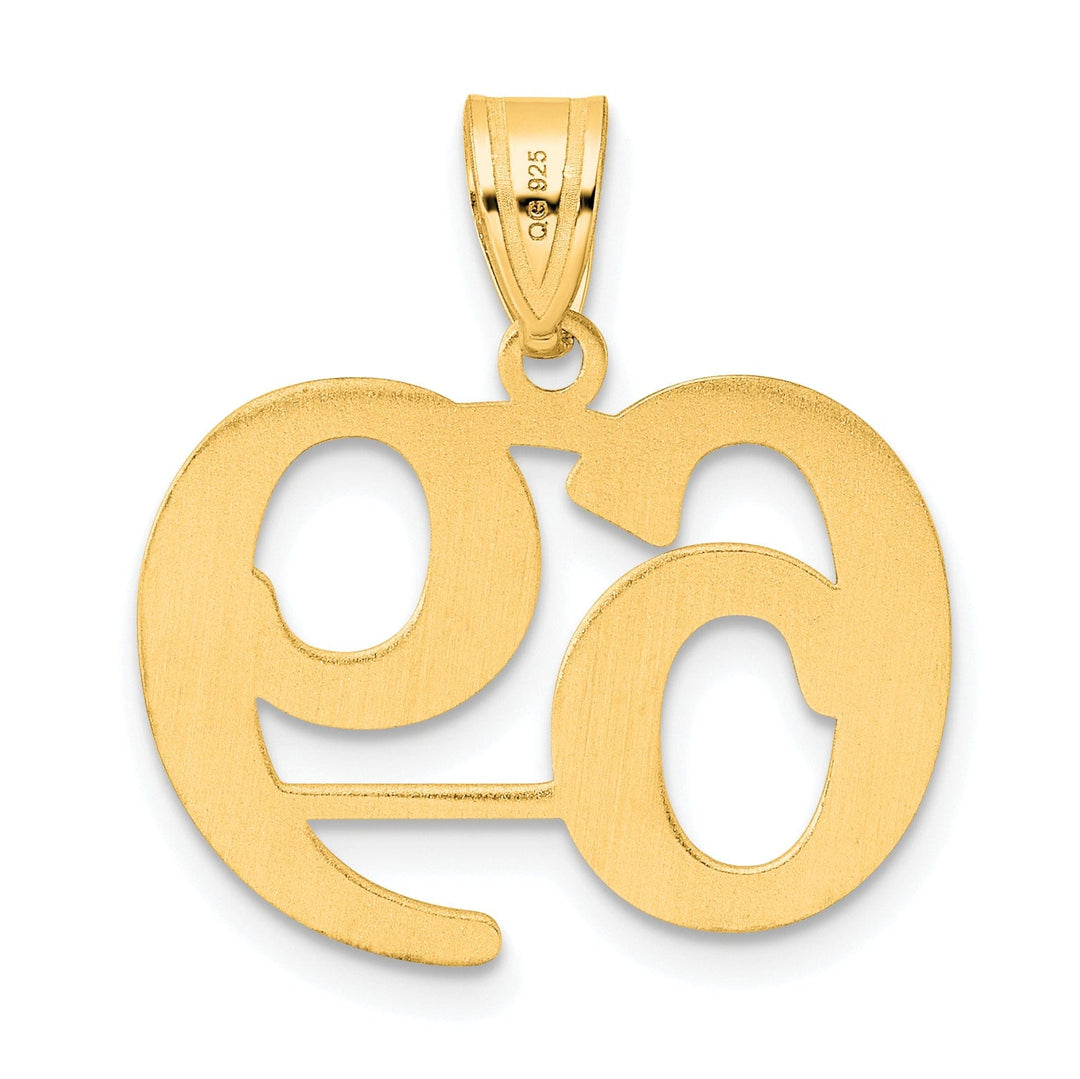 14k Yellow Gold Polished Finish Number 69 Charm Pendant