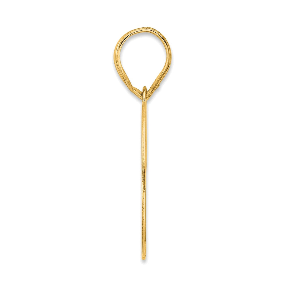 14k Yellow Gold Polished Finish Number 70 Charm Pendant