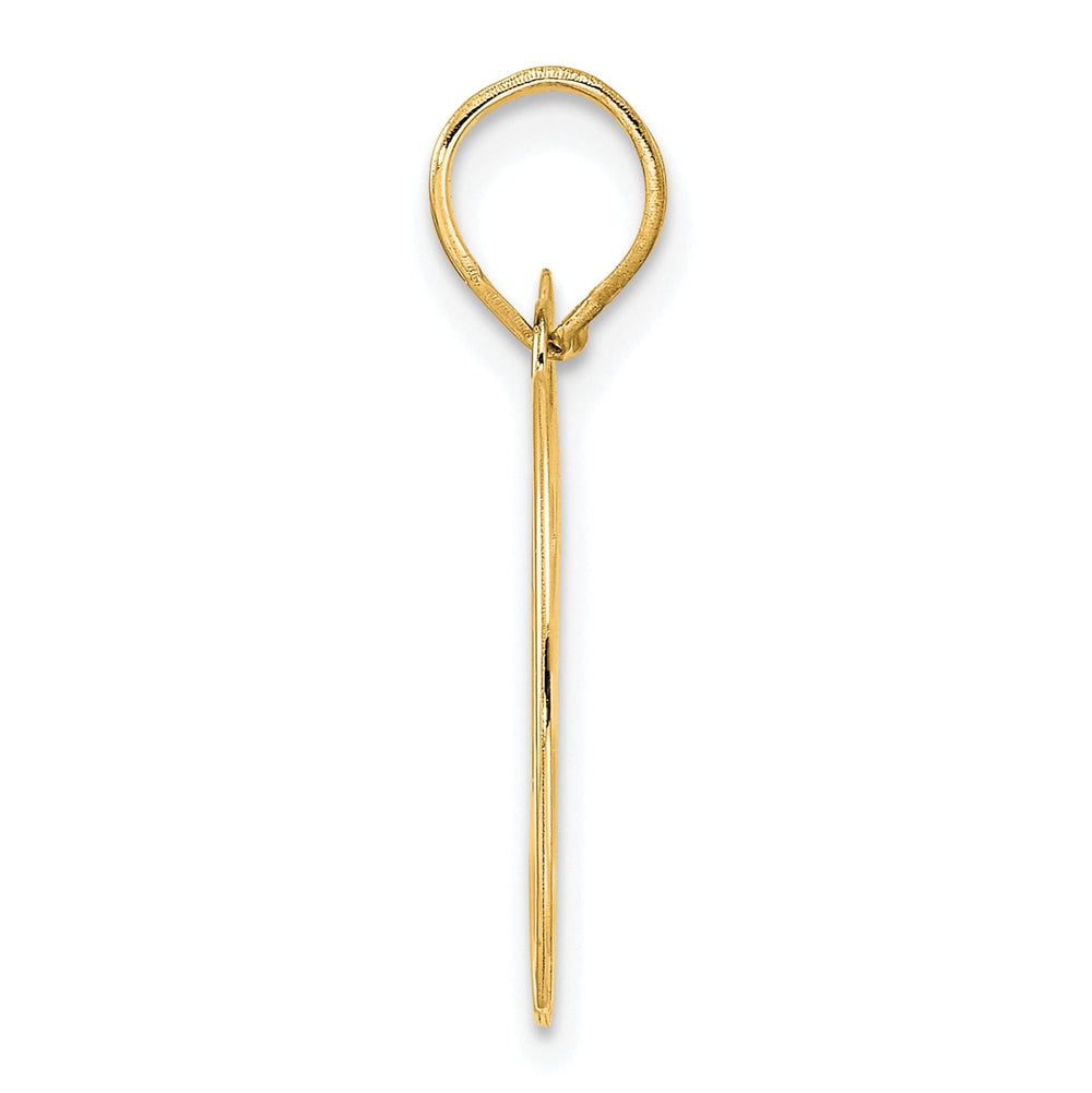 14k Yellow Gold Polished Finish Number 80 Charm Pendant