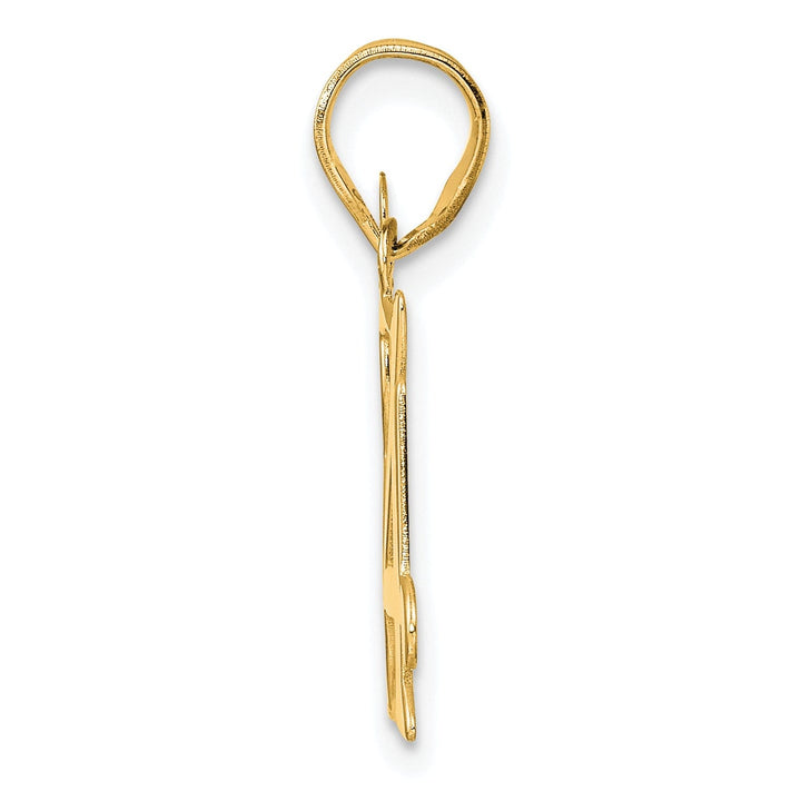 14k Yellow Gold Polished Finish Number 84 Charm Pendant