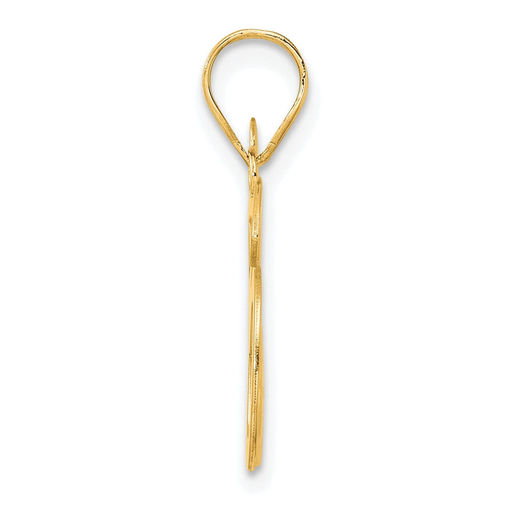 14k Yellow Gold Polished Finish Number 86 Charm Pendant
