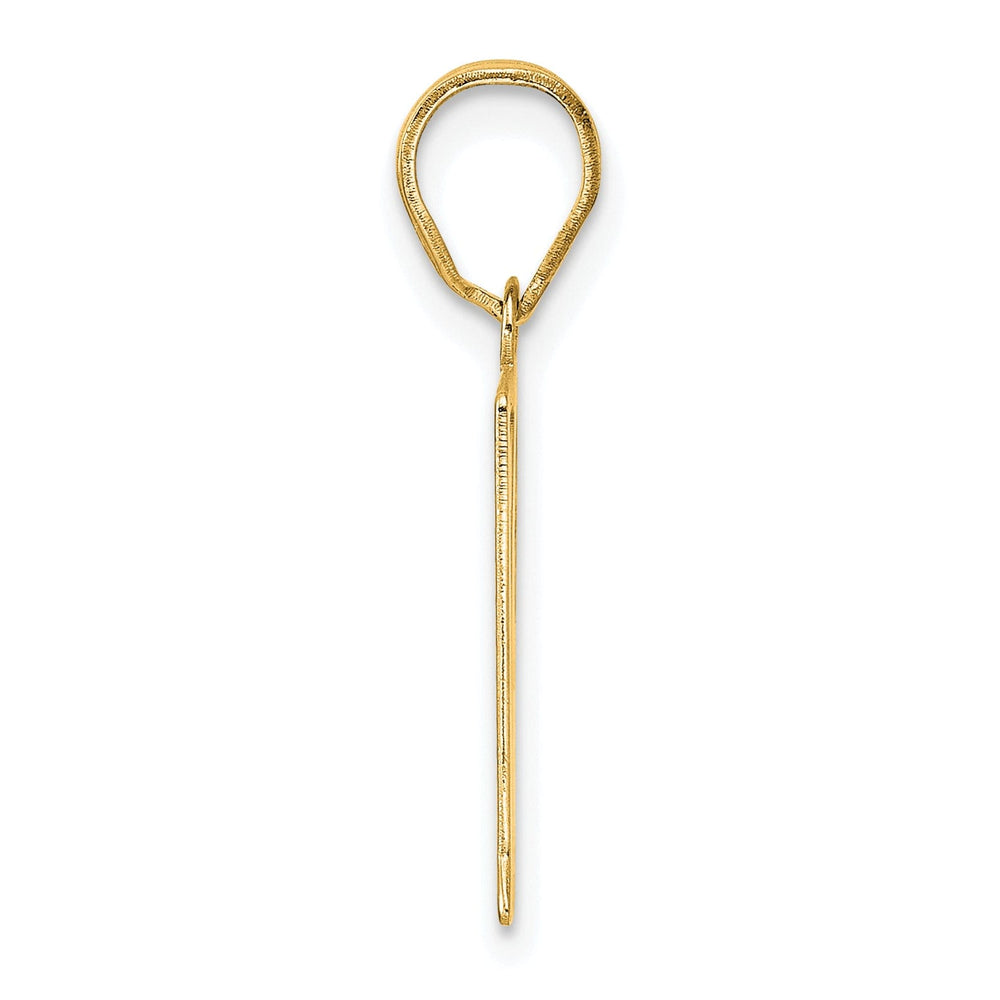 14k Yellow Gold Polished Finish Number 91 Charm Pendant