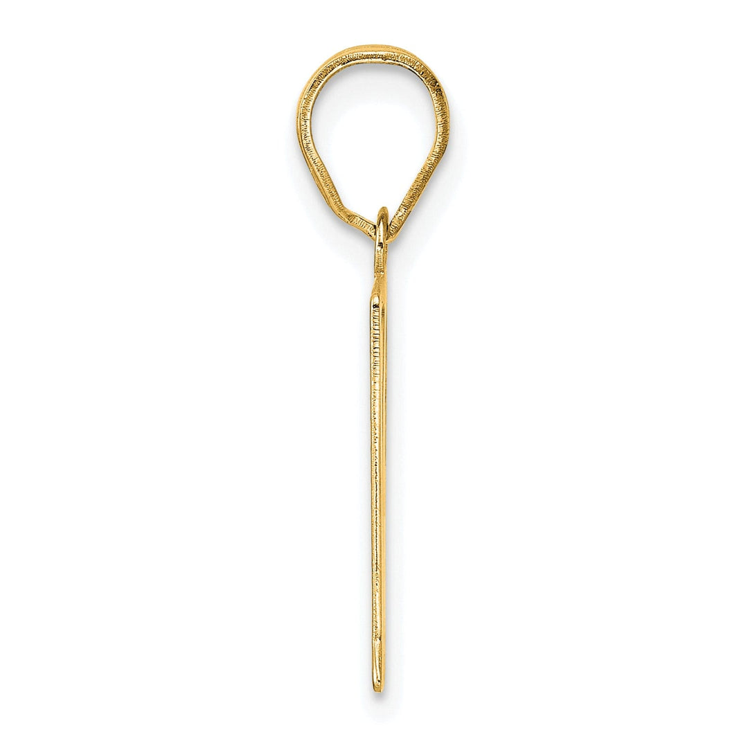 14k Yellow Gold Polished Finish Number 91 Charm Pendant