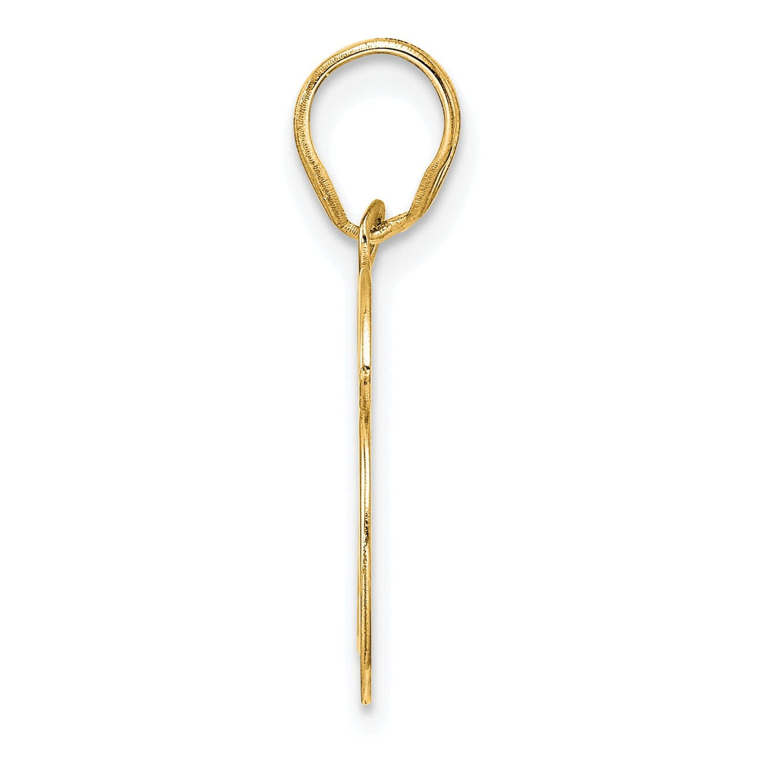 14k Yellow Gold Polished Finish Number 96 Charm Pendant