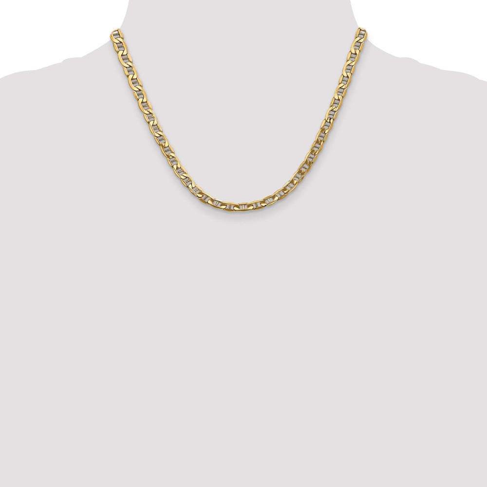 14k Yellow Gold 5.85-mm Semi Solid Anchor Chain