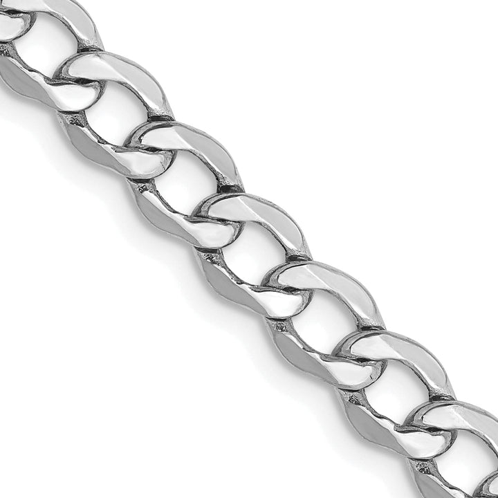 14k White Gold 5.25m Semi Solid Curb Link Chain