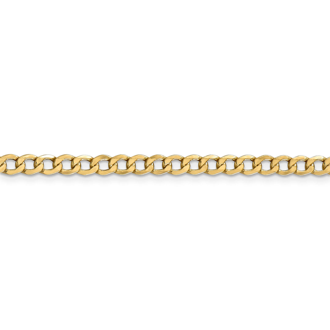 14k Yellow Gold 4.30m Semi Solid Curb Link Chain