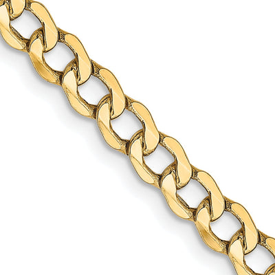 14k Yellow Gold 4.30m Semi Solid Curb Link Chain at $ 209.33 only from Jewelryshopping.com