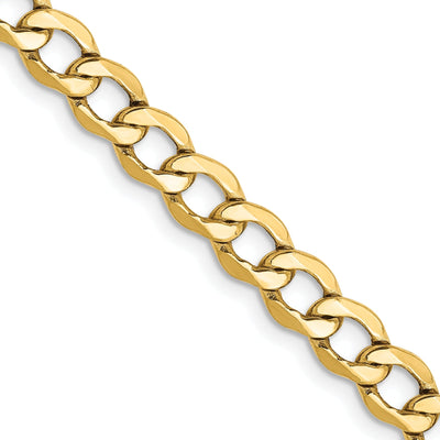 14k Yellow Gold 5.20m Semi Solid Curb Link Chain at $ 295.83 only from Jewelryshopping.com