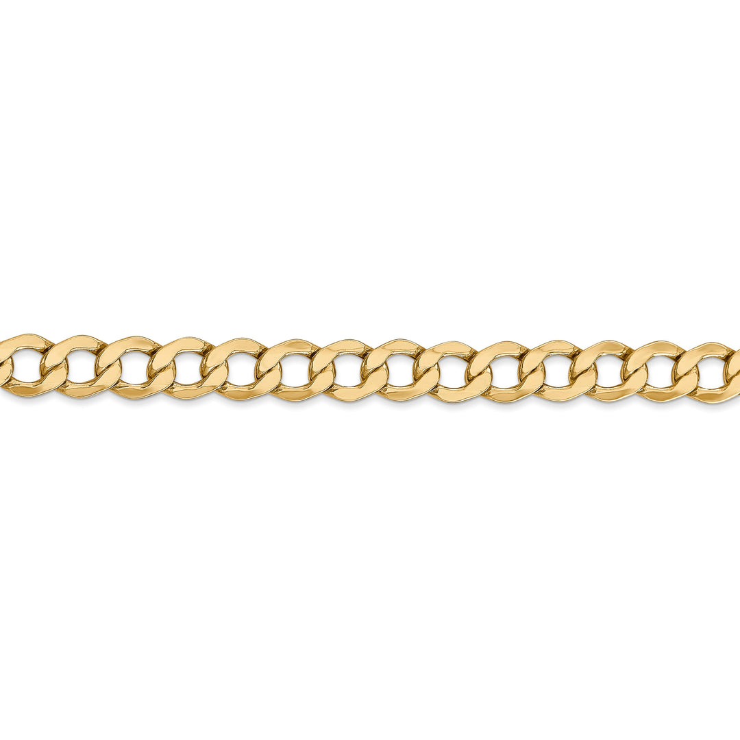 14k Yellow Gold 6.00m Semi Solid Curb Link Chain