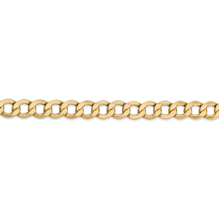 14k Yellow Gold 6.00m Semi Solid Curb Link Chain