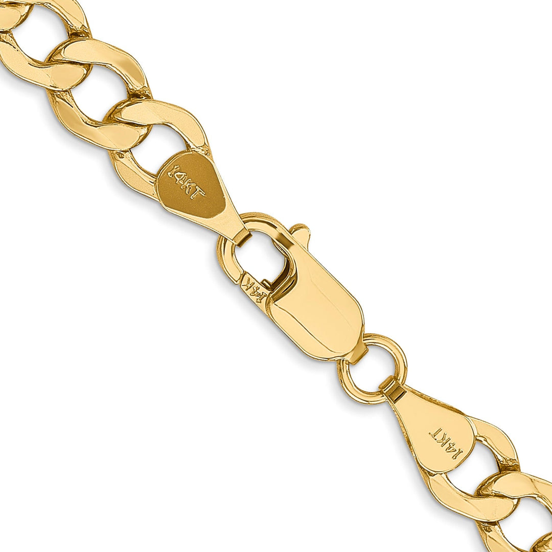 14k Yellow Gold 6.00m Semi Solid Curb Link Chain